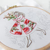 Festive Lady and Deer - 6" embroidery kit