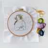 Tea Time Lady in Color - 6" embroidery kit