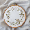 Bird & Wreath - 6" embroidery kit