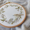 Bird & Wreath - 6" embroidery kit