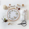 Bird & Wreath - 6" embroidery kit