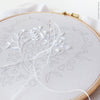 White Heart - 6" embroidery kit