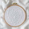 White Heart - 6" embroidery kit