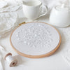 White Heart - 6" embroidery kit