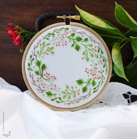 Almond Blossom Mini - 4 embroidery kit – Tamar Nahir-Yanai