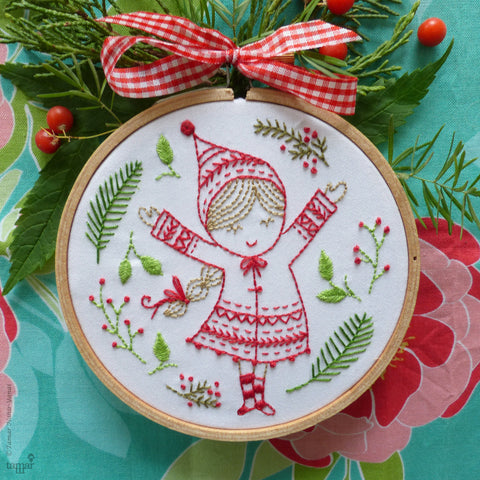 holiday ornaments embroidery kit