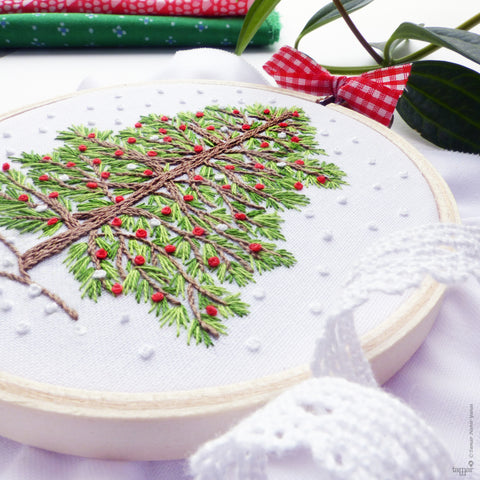 Christmas Tree, Christmas Embroidery, Embroidery Kit