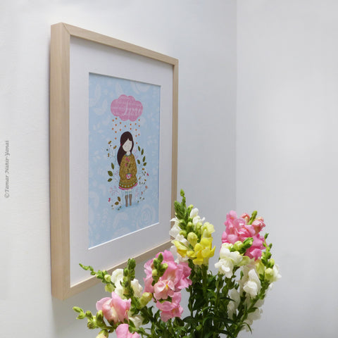 Flower Crown Lady print wall art – Tamar Nahir-Yanai